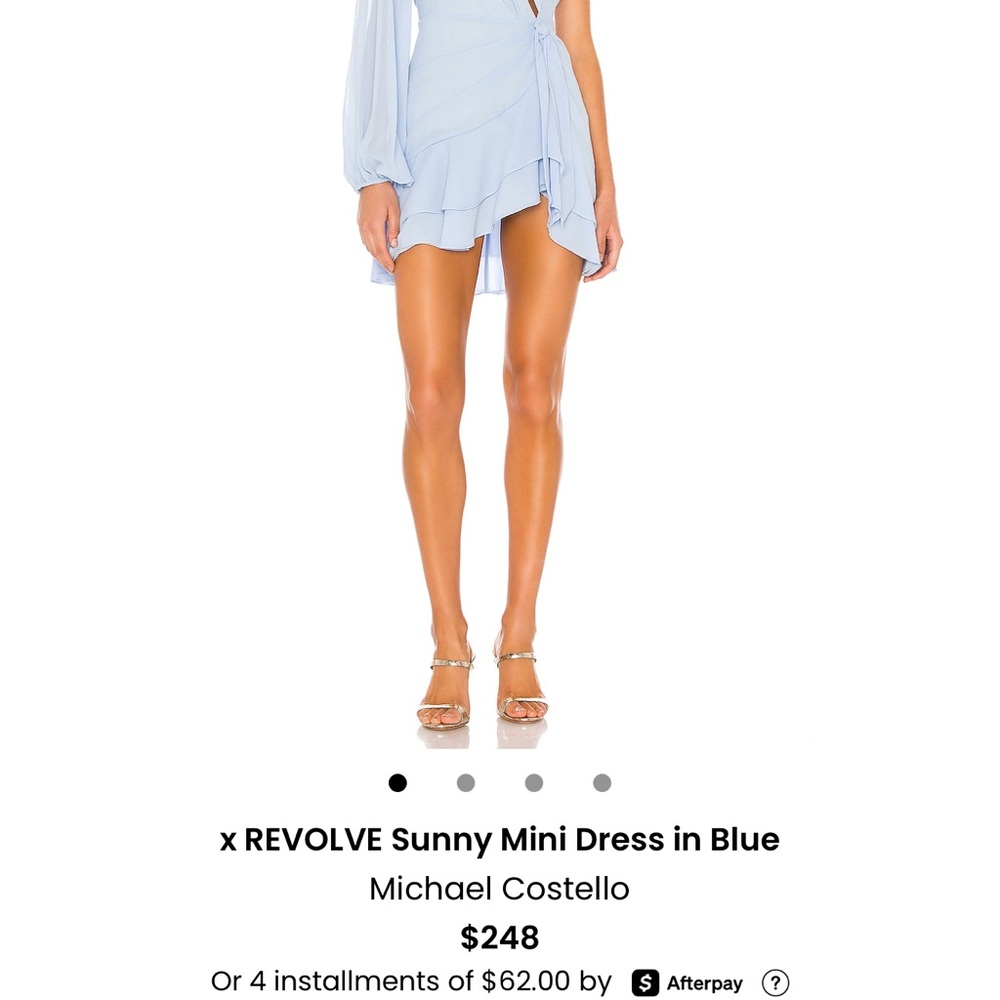 Michael Costello x REVOLVE Sunny Mini Dress in Blue